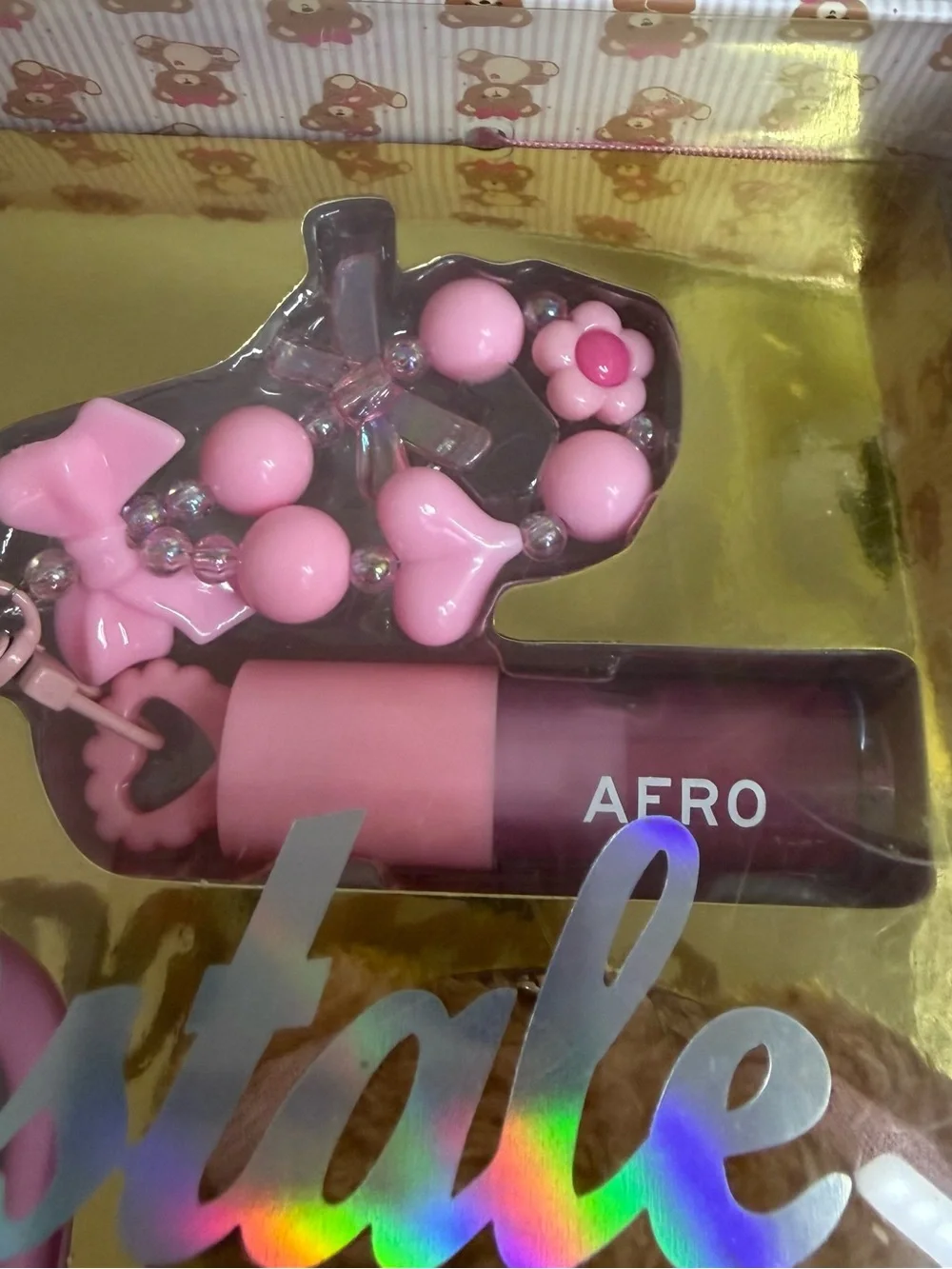 Aeropostale Pink Teddy Mug & Plush Gift Set
